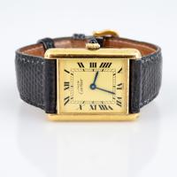 Cartier Tank Wristwatch, 18K Gold Vermeil - Sold for $1,280 on 02-17-2024 (Lot 223).jpg